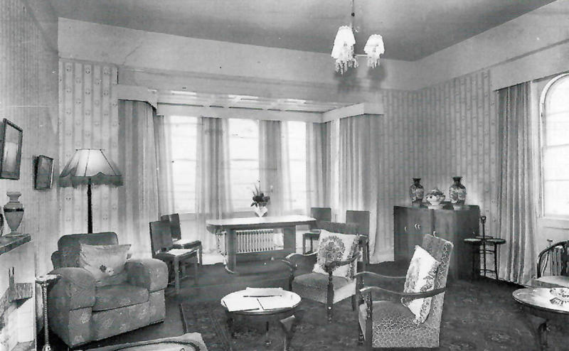 Description: Residents Lounge 1959, originally master bedroom. Source: Omeath - A look at the past - Volume 3